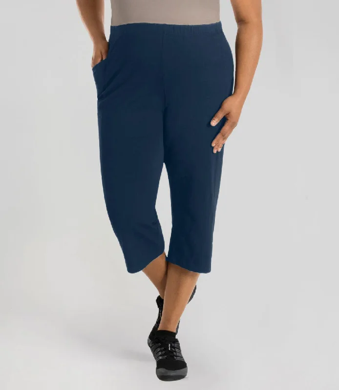 women's jogger pantsStretch Naturals Side Pocket Capri Indigo