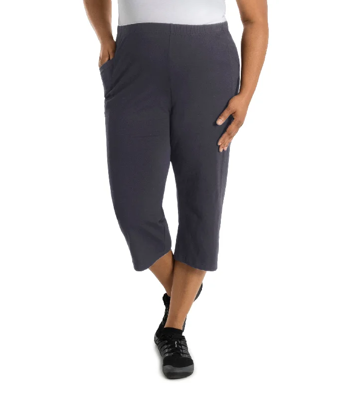 women's sweatpantsStretch Naturals Side Pocket Capri Oak Gray