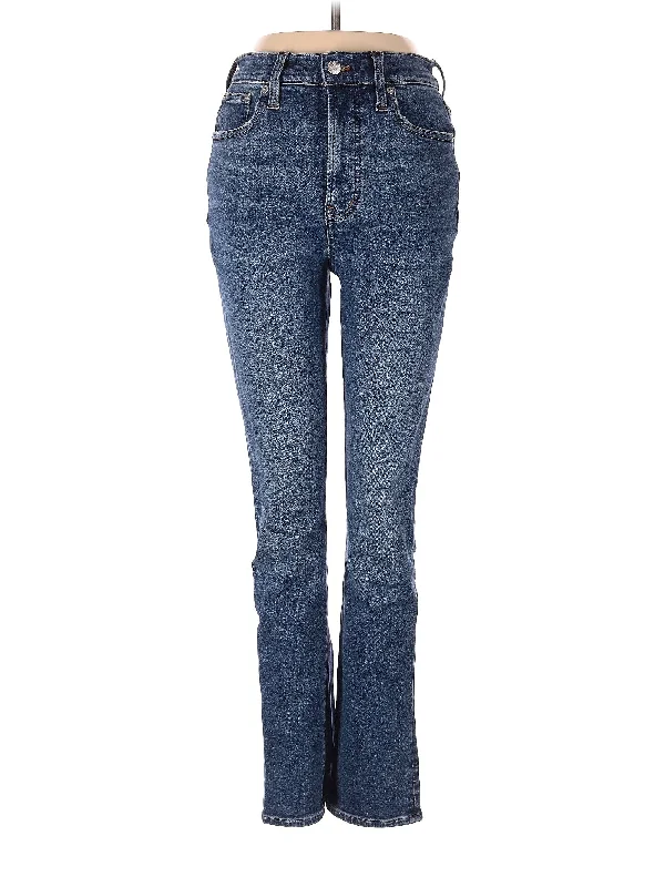 women's denim jeans for a bohemian lookHigh-Rise Bootleg Jeans in Medium Wash