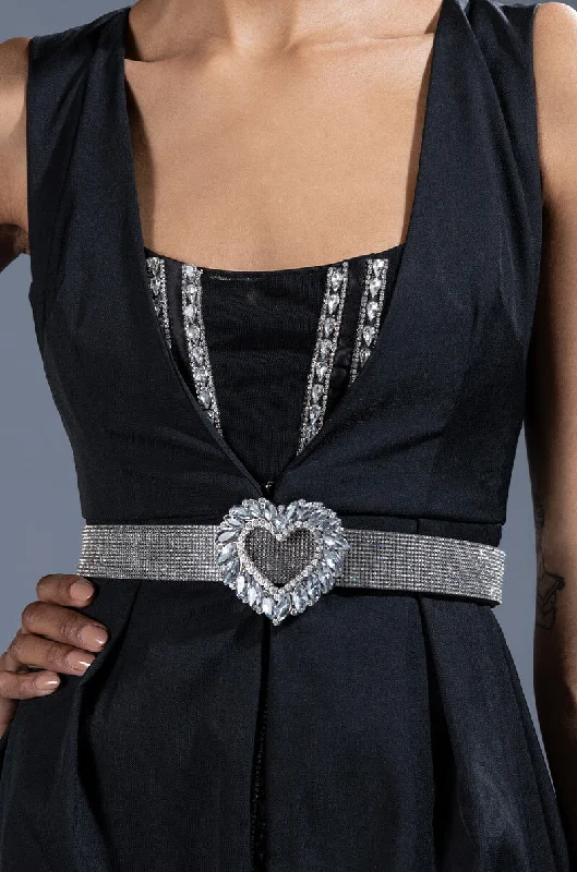 DIAMOND HEART STATEMENT BELT