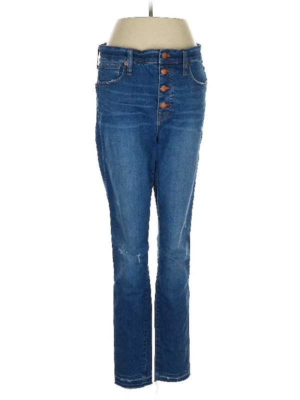 women's mom jeans denimHigh-Rise Straight-leg Jeans in Medium Wash