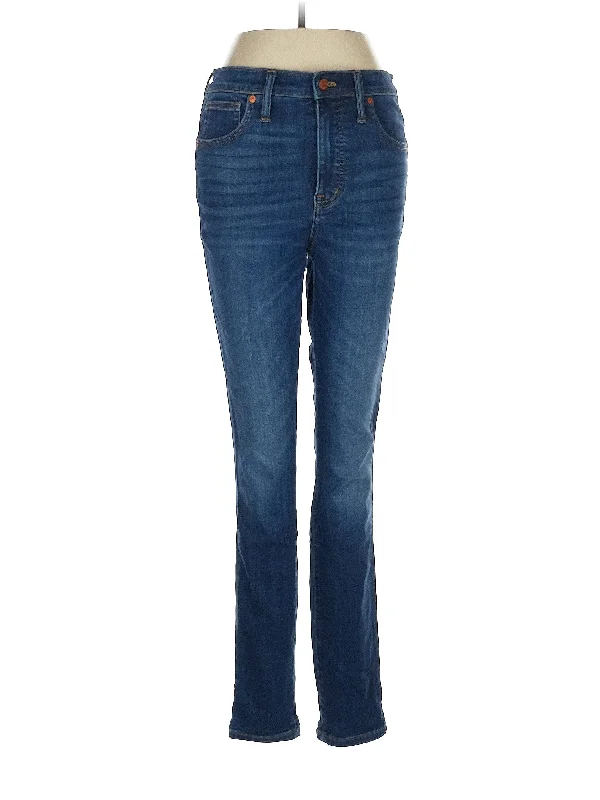 women's denim jeans with animal printsHigh-Rise Straight-leg Jeans in Dark Wash