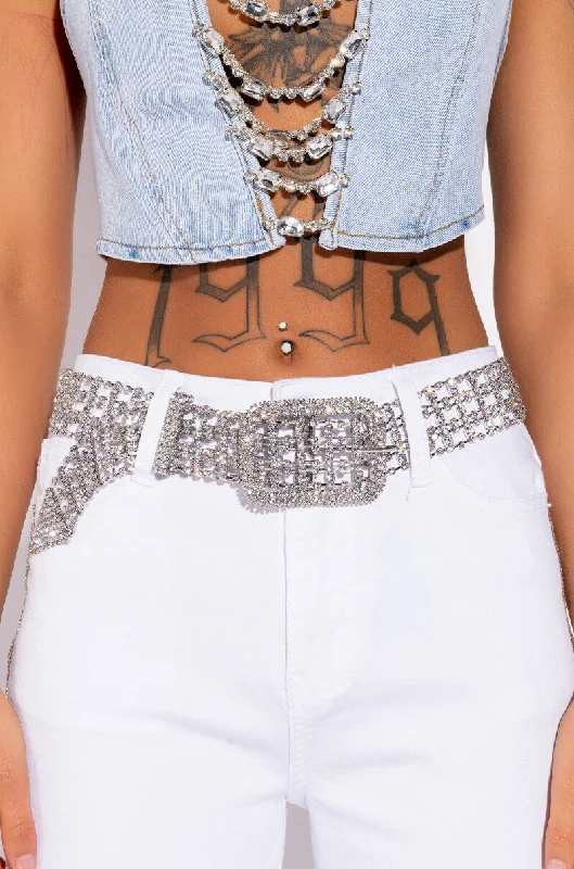 MOTH TO A FLAME RHINESTONE BELT