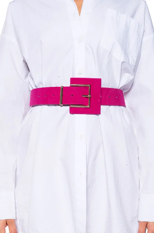 ITS A LEWK PINK SUEDE LOOK BELT