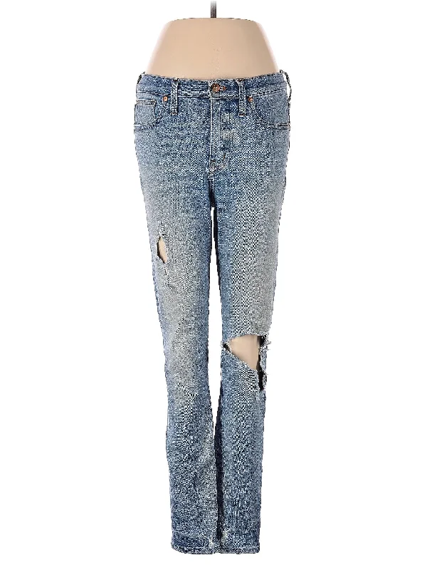 women's elastic waist denim jeansMid-Rise Boyjeans Jeans