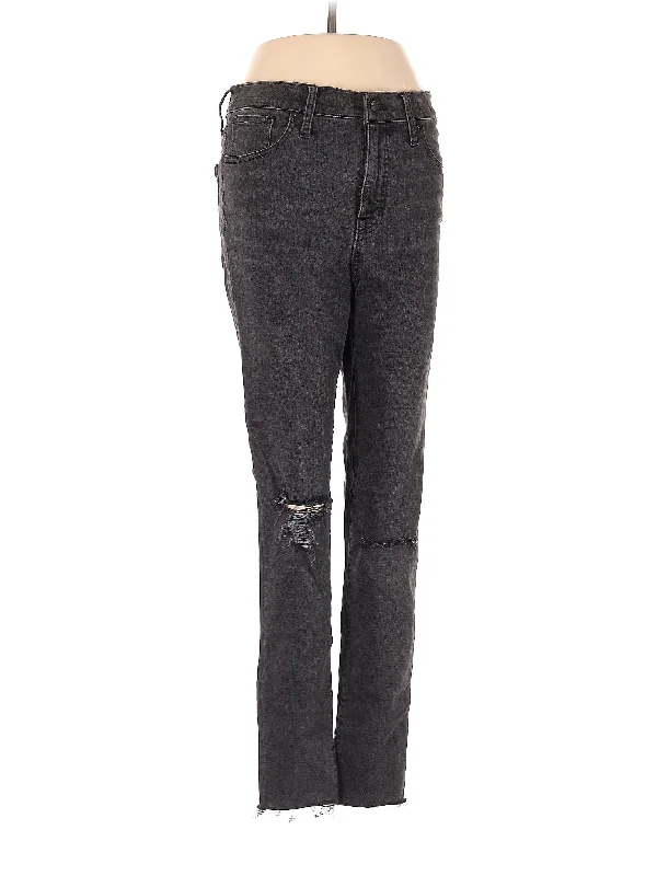 women's denim jeans with frayed edgesMid-Rise Straight-leg Jeans