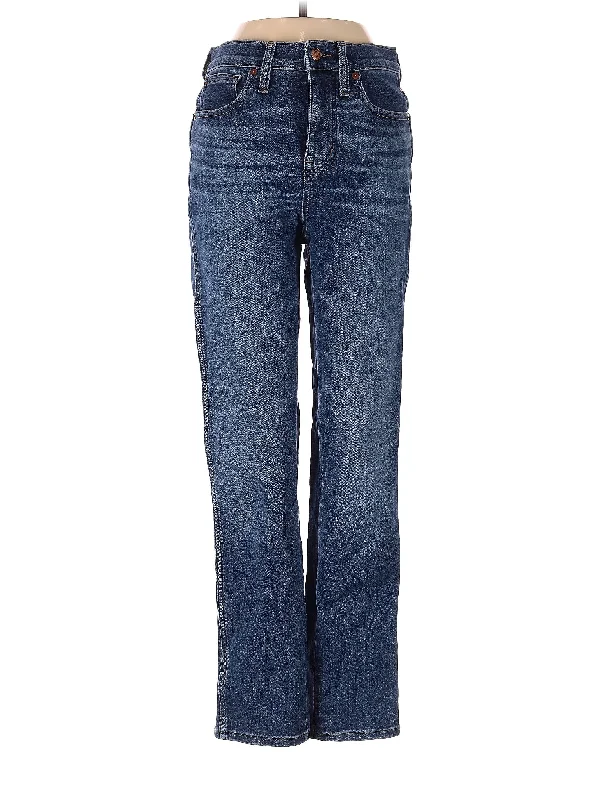 women's denim jeans with zipper-fly closureHigh-Rise Bootleg Jeans in Medium Wash