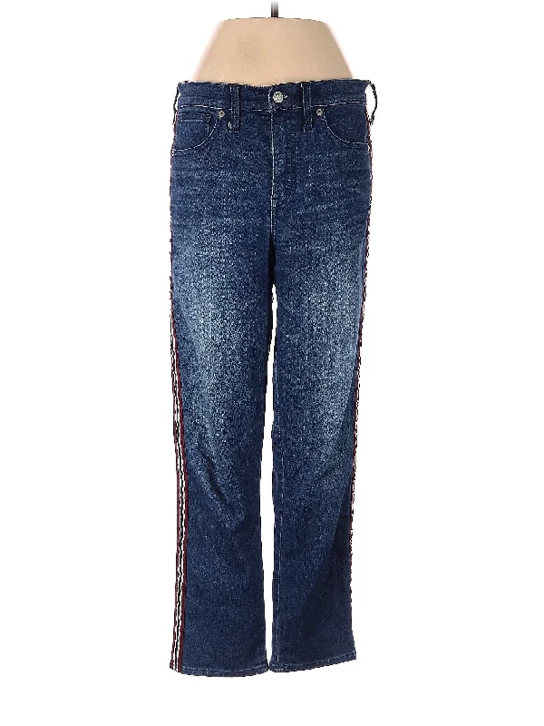 women's denim jeans with elastic waistbandsHigh-Rise Straight-leg Jeans