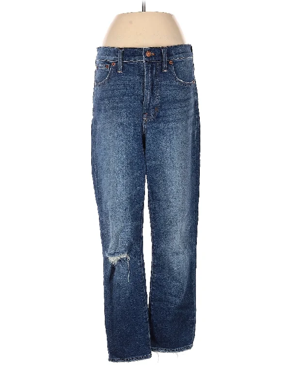 women's denim jeans with adjustable waistbandsMid-Rise Bootleg Jeans in Medium Wash