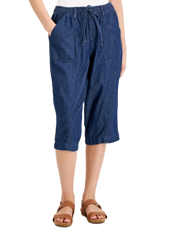 women's satin pantsWomen's Denim Charlie Capri Pant,Navy