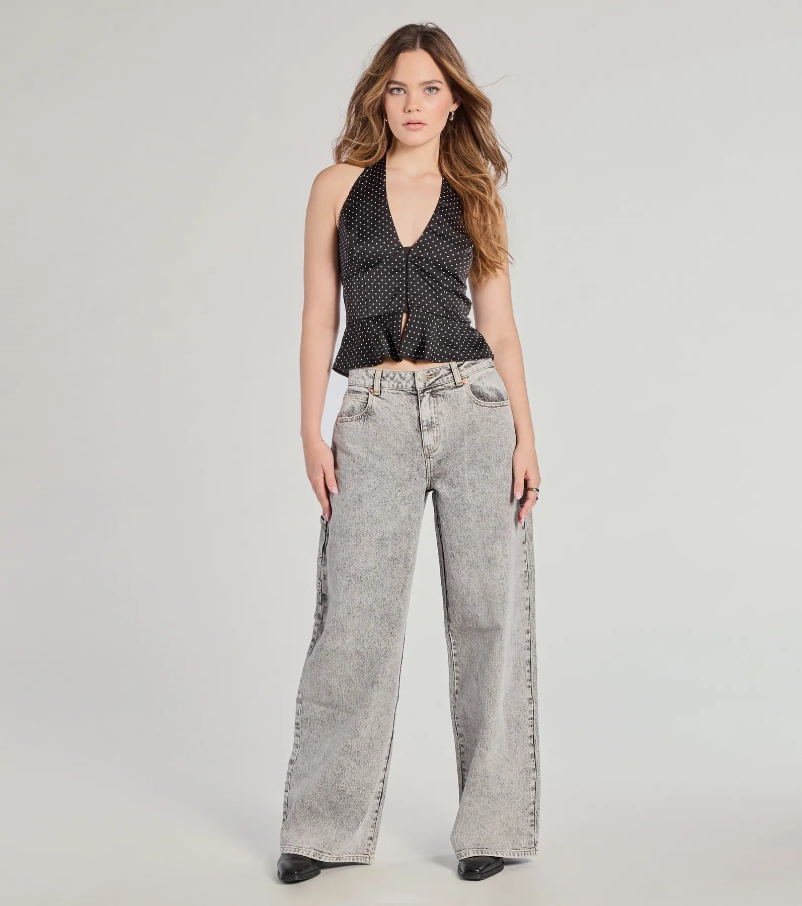 women's denim jeans for a cozy weekendTotally Edgy Mid-Rise Wide-Leg Denim Jeans