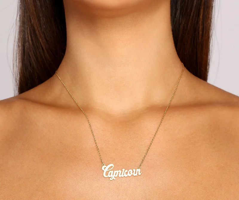 women's distressed pantsCapricorn Script Necklace