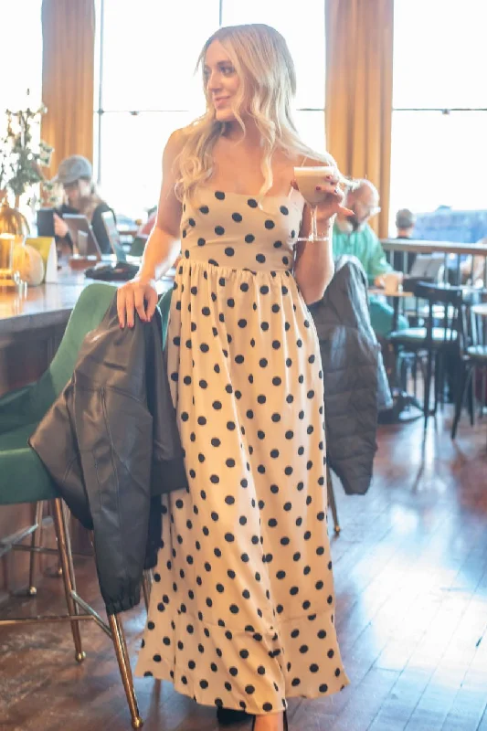 women's retro dressesOn The Dot Maxi Dress