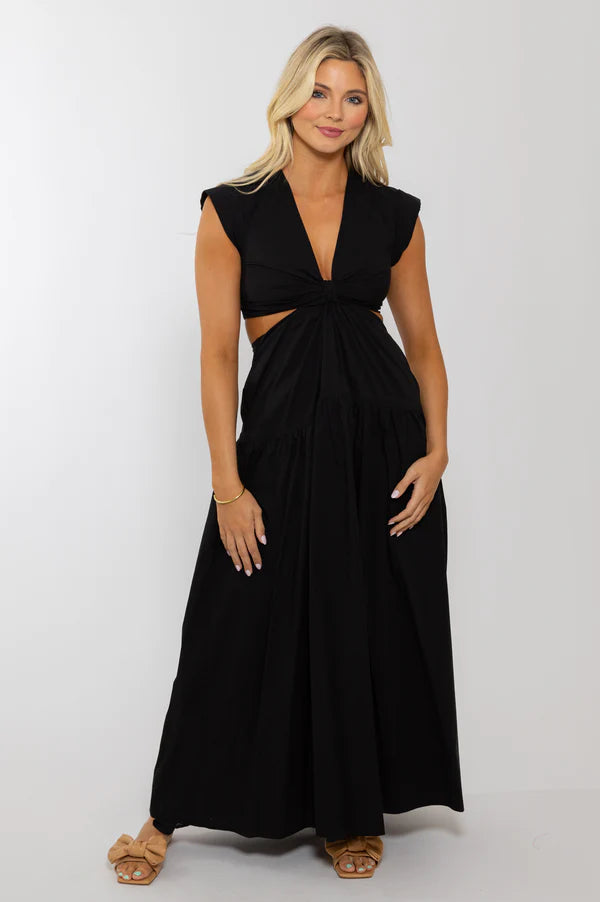 Ruffled Hem DressBlack Nix Maxi Dress