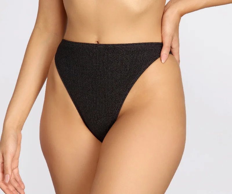 Solid Female SwimwearSoak It Up High Waist Swim Bottoms