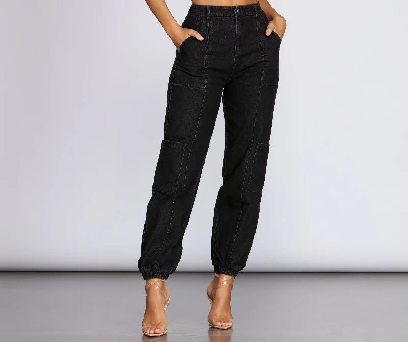 women's embroidered pantsCutie In Cargo Pants