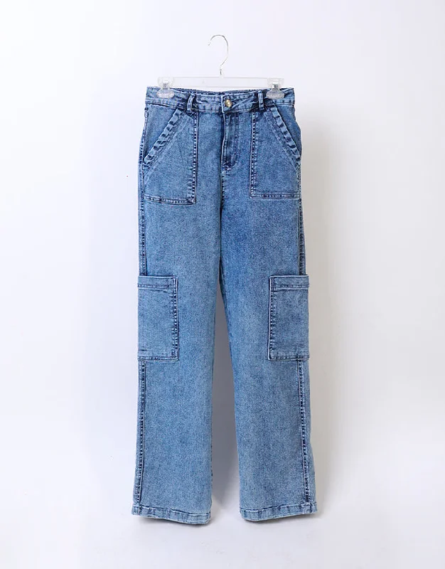 MOODS Cargo Pant Denim with Side Pockets