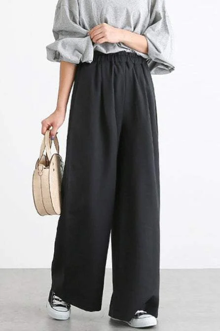 women's bespoke dressesElastic Waist Tuck Maxi Wide Pants - 5 Colors Available