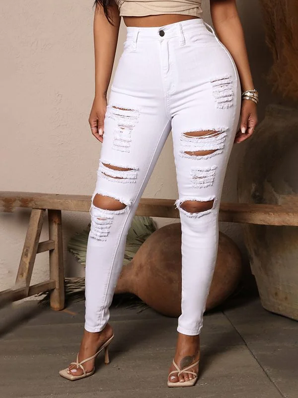 women's denim jeans for tall womenMotionkiller Ripped Skinny Jeans