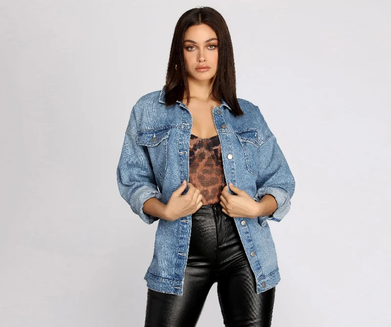 Classic Belted Denim Jacket