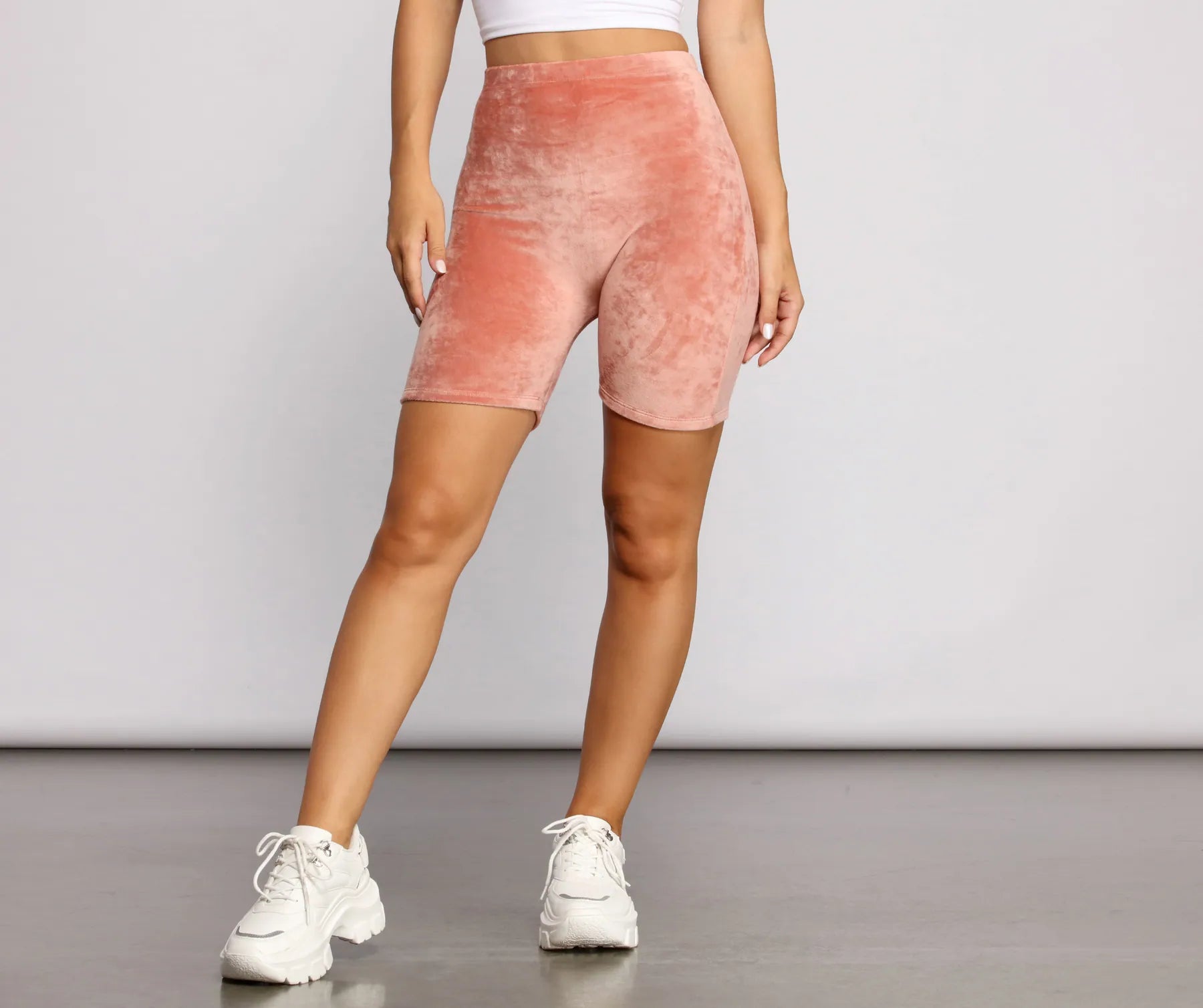 women's high-performance shortsCrushing On You Velvet Biker Shorts