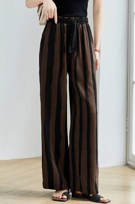 Spaghetti Strap DressDrawstring Striped Casual Maxi Pants - 2 Colors Available