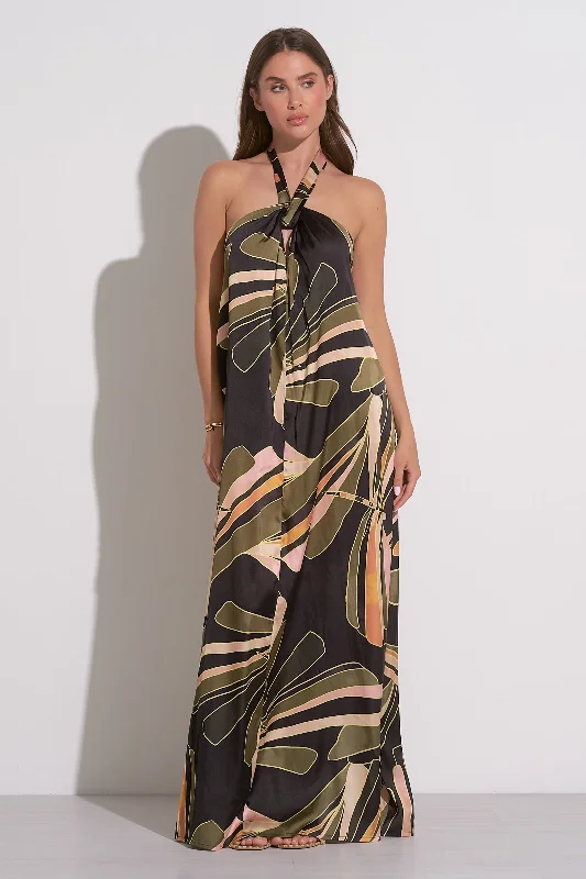 Striped DressBlack Multi Celeste Maxi