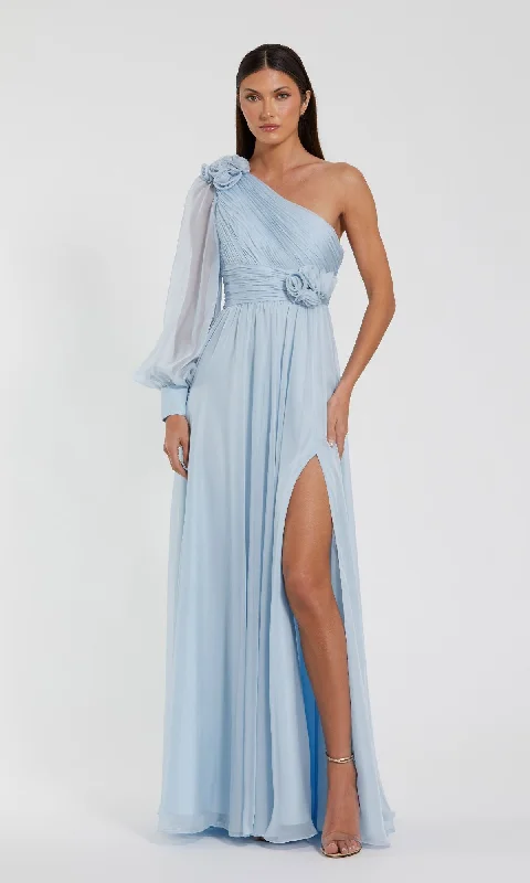 Denim DressLight Blue Long Formal Dress: Mac Duggal 56070