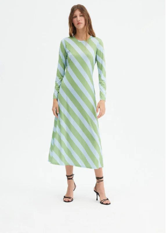 women's sheath dressesBold Stripe Midi Dress