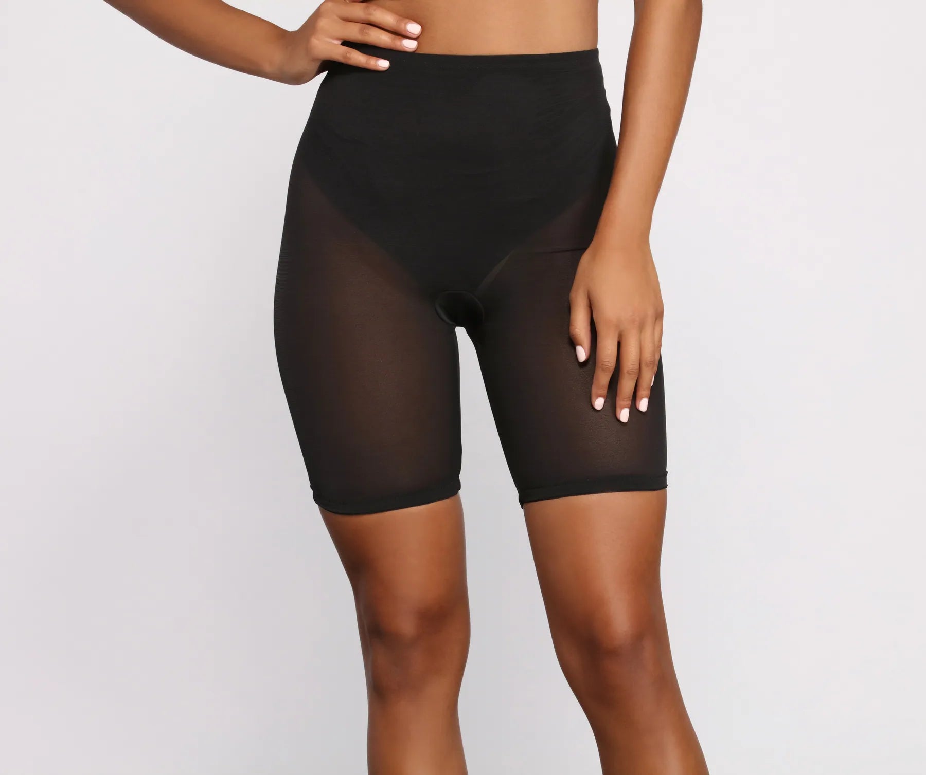 women's eco-friendly shortsHigh Waist Mesh Biker Shorts