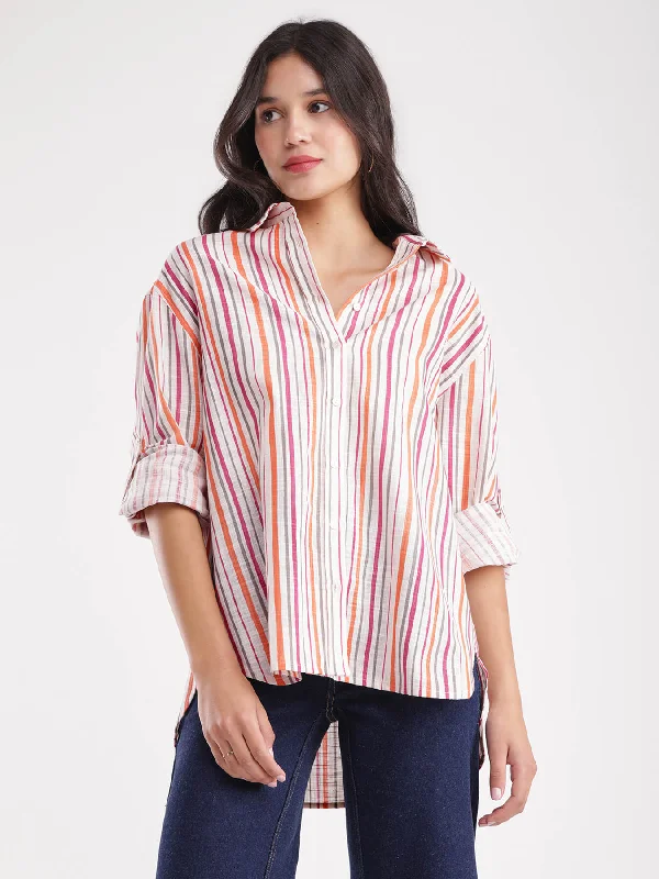 camisoles for womenCotton Oversized Shirt - Multicolour