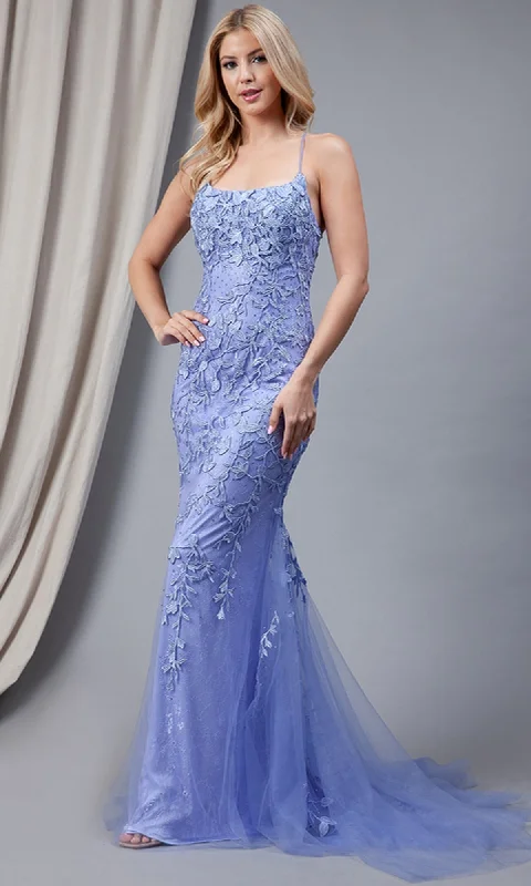 Custom DressEmbroidered-Lace Tight Long Prom Gown 799