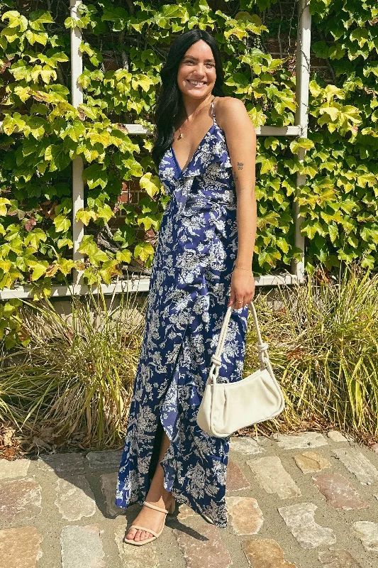 women's easy-to-wear dressesMidnight Floral Maxi Dress