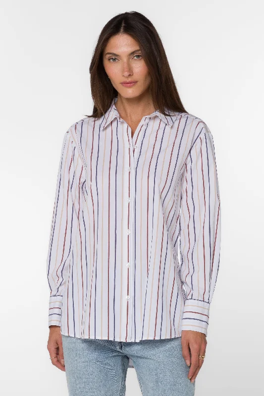 women's tops for those who love to experiment with fashionWesterly Striped Shirt