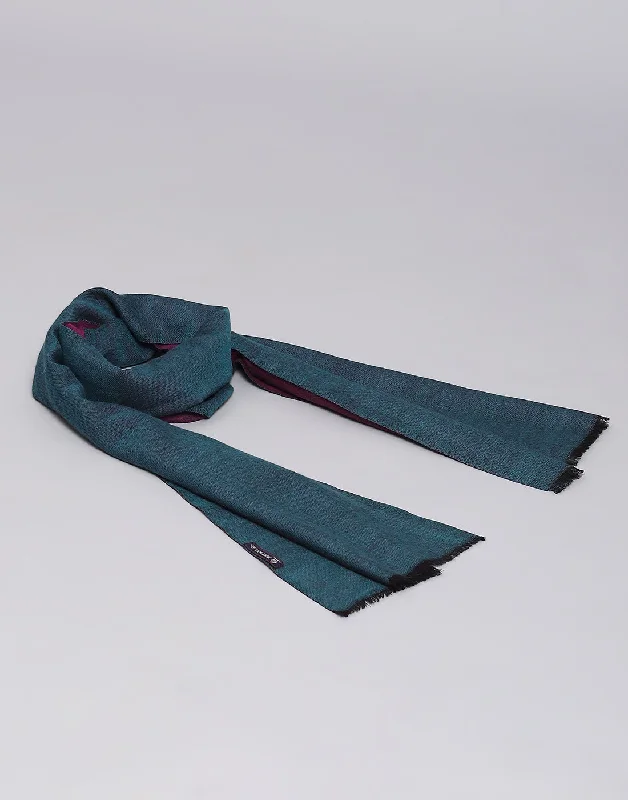 Men Teal Blue Solid Muffler