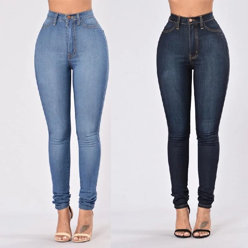 women's denim jeans with embroidery on pocketsSkinny Jeans For Women - Pencil Pants