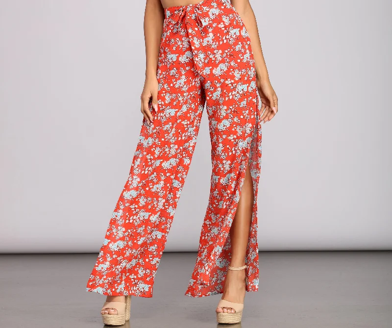 women's patterned pantsBlossom Fest Wide-Leg Pants