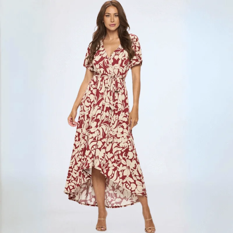 Tulle DressBeautiful Floral High Low Maxi Dress Made in USA