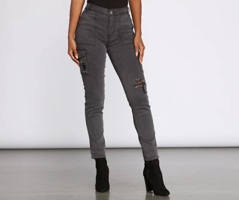 women's fall pantsHigh Rise Skinny Cargo Pants