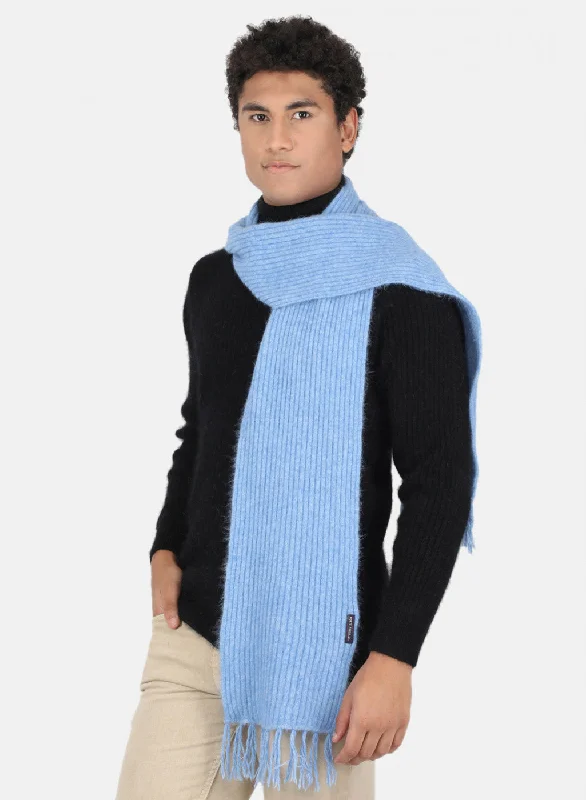 Men Blue Solid Muffler