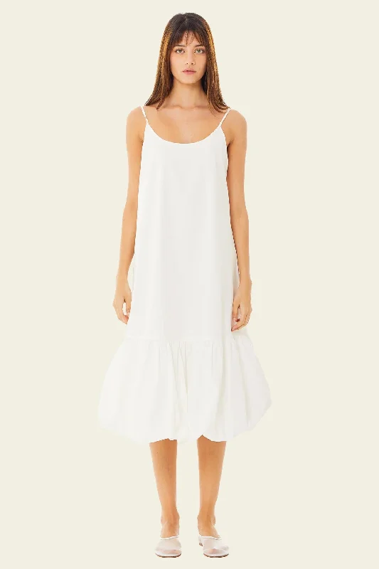 Spaghetti Strap DressCloud Poplin Midi Dress