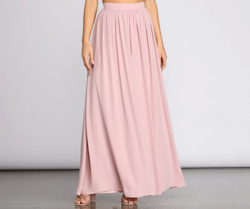 women's flowy skirtsClassic Cutie Chiffon Maxi Skirt