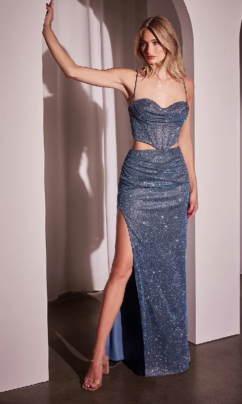 Trumpet DressTwo-Piece Long Glitter Prom Dress: Ladivine CD350