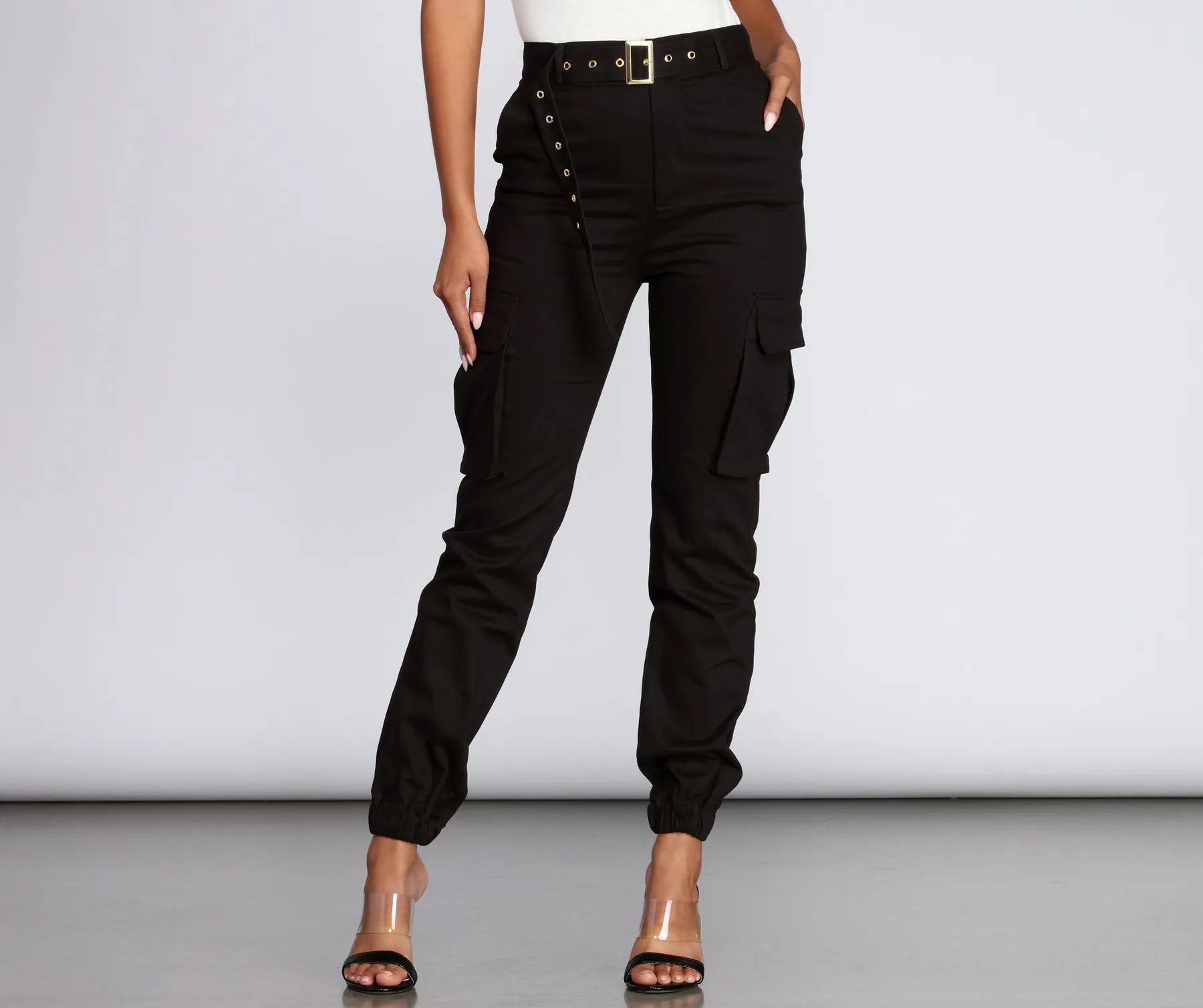 women's button-fly pantsBelted Cutie Cargo Pants