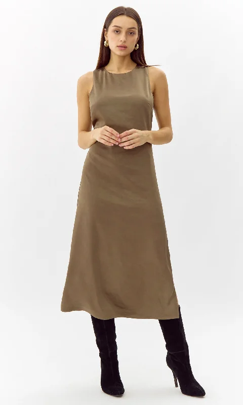 women's limited-edition dressesTrina Satin Midi Dress