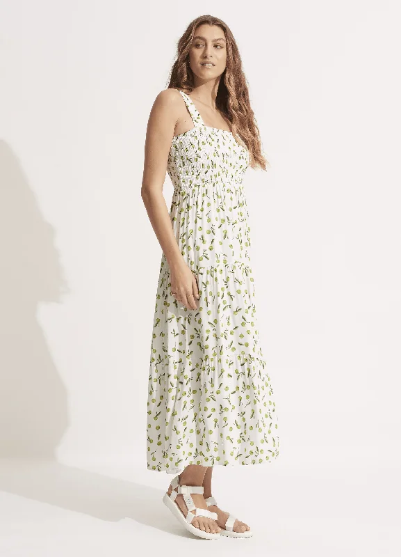 women's empire-line dressesSummer Crush Midi Dress - Soft Olive