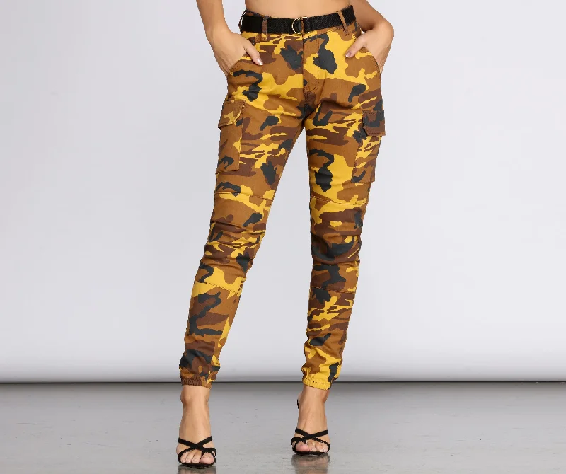 women's jogger pantsStep It Up Camo Cargo Pants