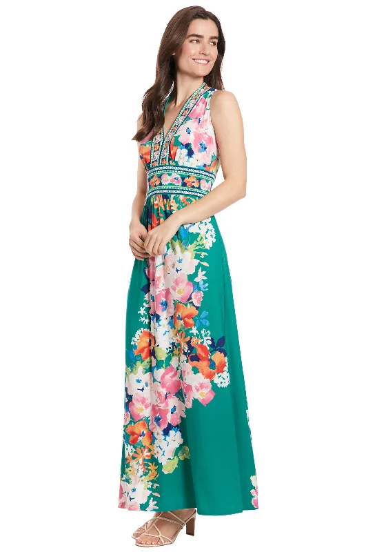 Cut-Out DressFloral Print Flowy Maxi Dress