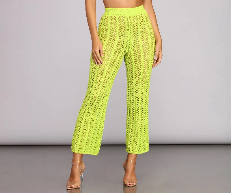 women's fall pantsLime Crochet Pants