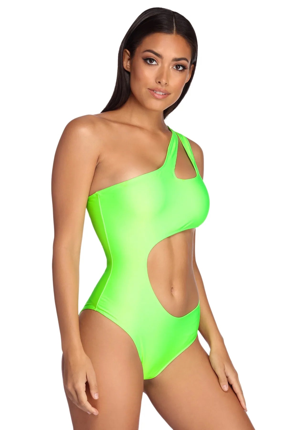 Breathable Sarong FemaleGlow Bright Cut Out Swimsuit